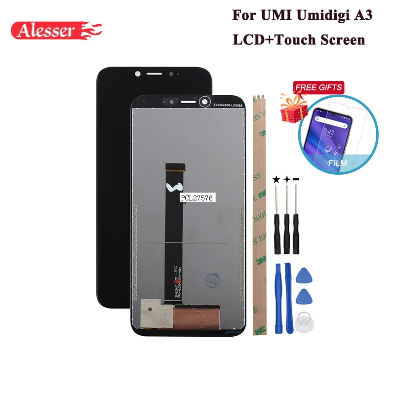 

Alesser For UMI Umidigi A3 LCD Display and Touch Screen With Tools 5.5" For UMI Umidigi A3 LCD And Adhesive Tested +Film