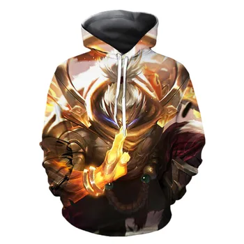 

3D print hoodies pullover hooded sweatshirts for men women lovers 2019 autumn fashion hip hop street wear weapon master