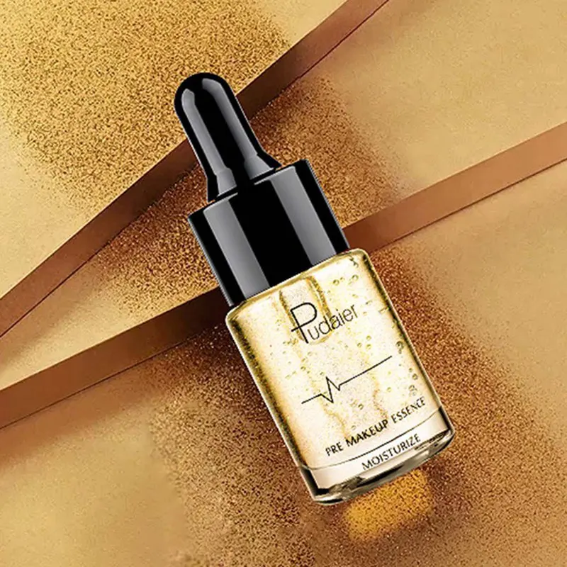Сыворотка для макияжа лица и губ 24k Gold Essence Увлажняющая Сыворотка увлажняющая эссенция Антивозрастной уход за кожей легко впитывается