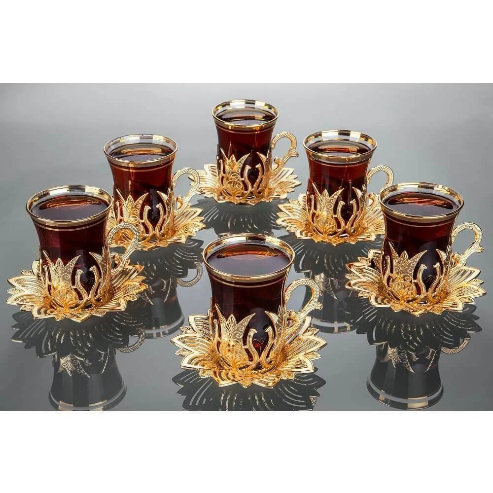 Set Of 6 Authentic Turkish Coffee Cups And Saucers Set Arabic Set Home Decor Tea Cups Set Espresso Coffee Set Teaware Sets Aliexpress