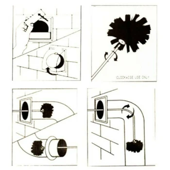 

Chimney Inner Wall Nylon Bristles Cleaning Brush Connector Electric Drill Rods