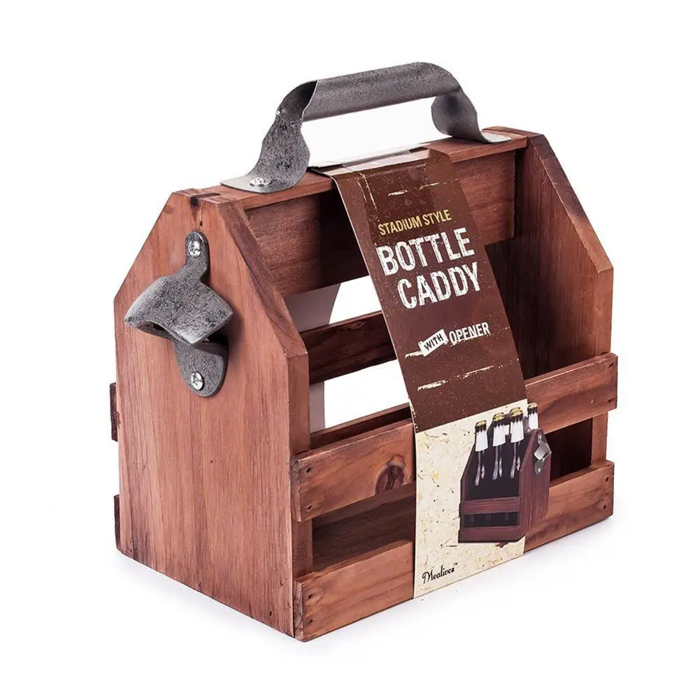 Панель инструментов Нержавеющая сталь пиво корзина для бутылок из цельного дерева вина корзина для хранения сосновая деревянная коробка Вино коробка