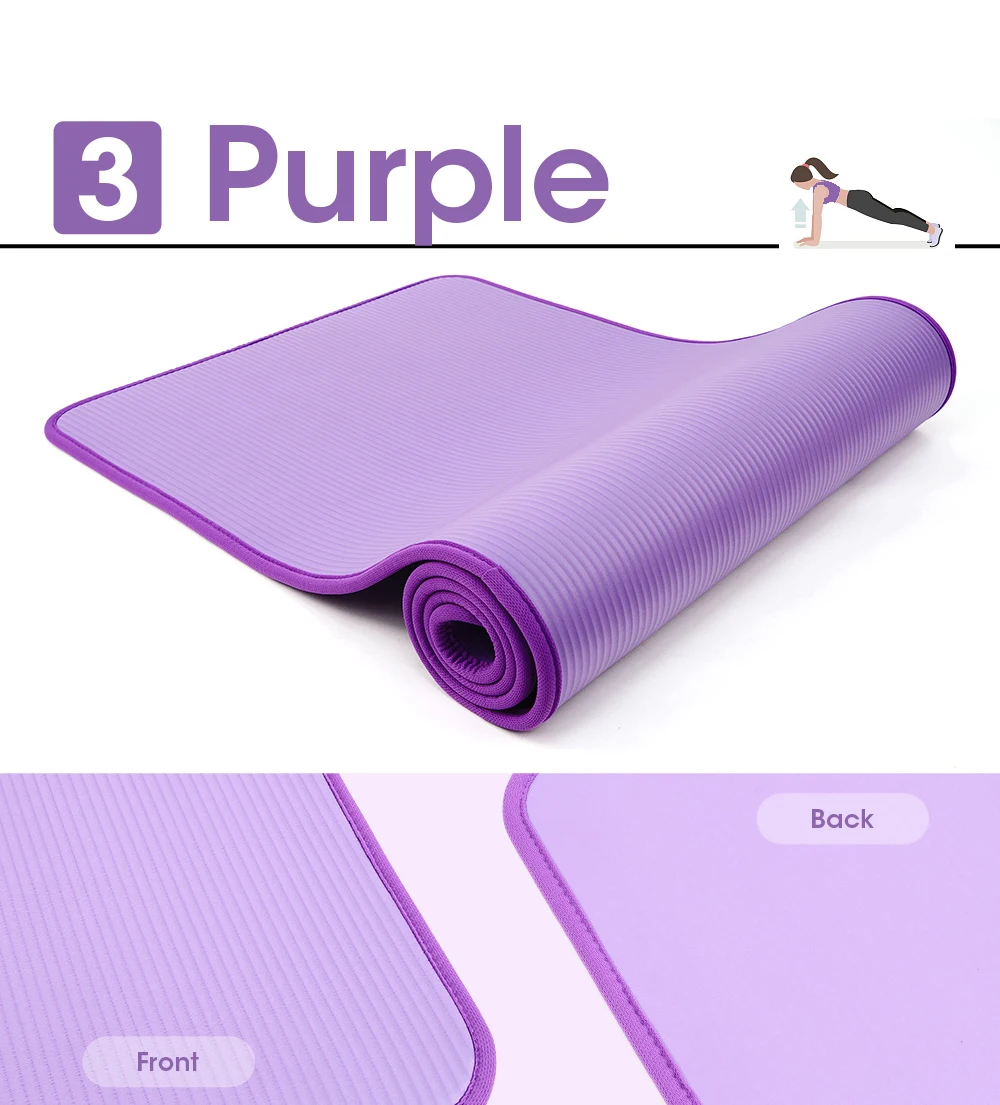 1830*610*8/10mm, NBR Material Sport Thick Yoga Mat with bag,for fitness,Pilates Gymnastics Massage pad Exercise mat For Beginner