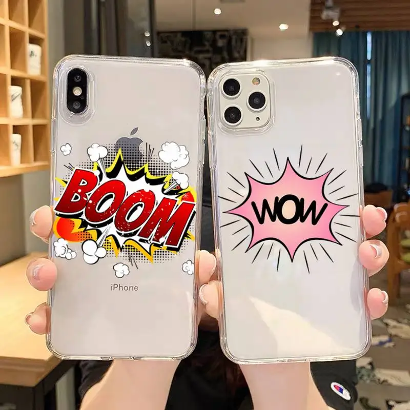 Прозрачный чехол для телефона с мультяшным текстом iPhone 12 Mini 11 Pro XS Max X XR 7 8 Plus |