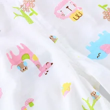 Детские штаны, летние, чистый хлопок, тонкие, для мужчин и женщин, детские шорты, дышащие, двойные, с рисунком, для новорожденных, гусеничный