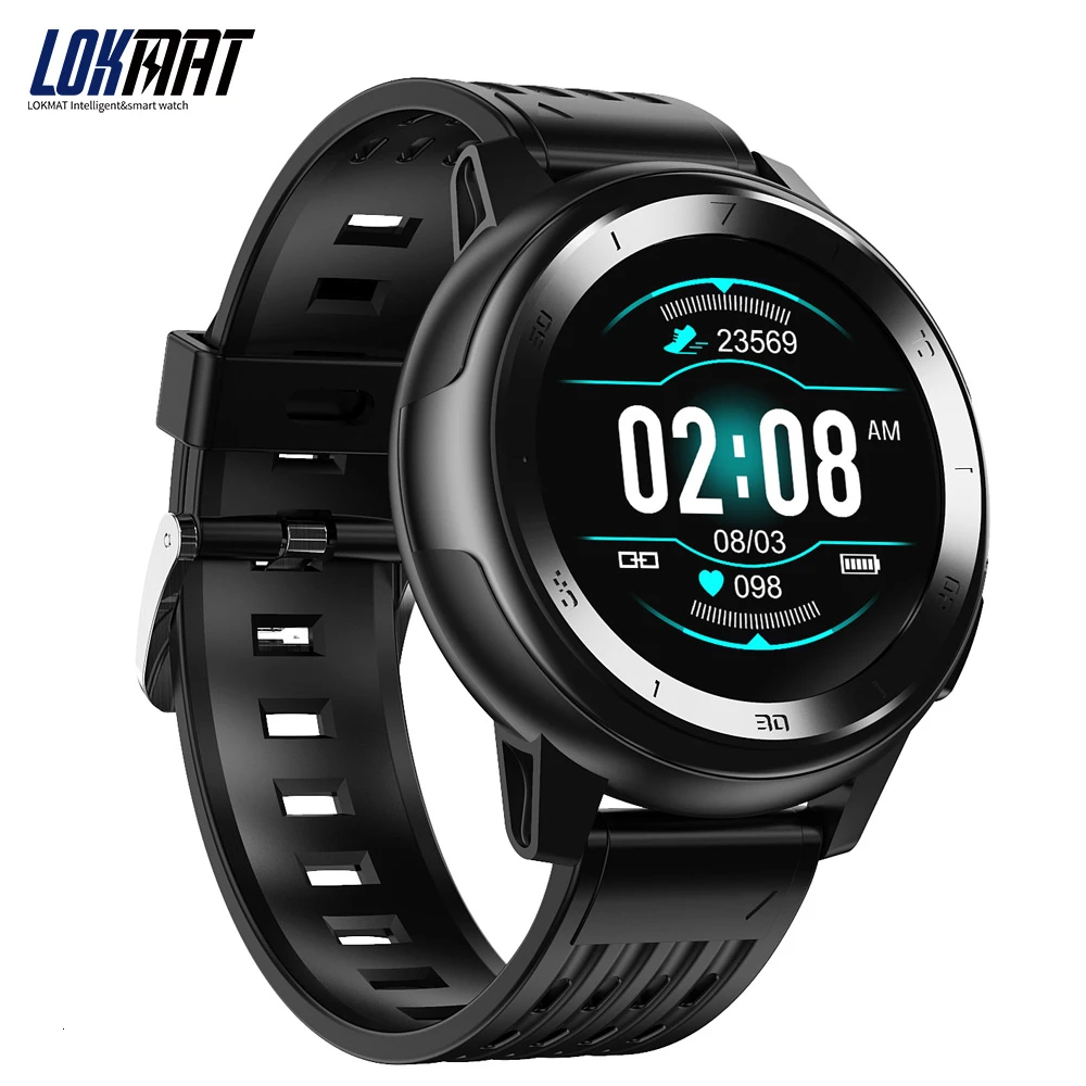 LOKMAT Bluetooth Смарт часы для мужчин фитнес трекер PPG + ЭКГ монитор сердечного ритма