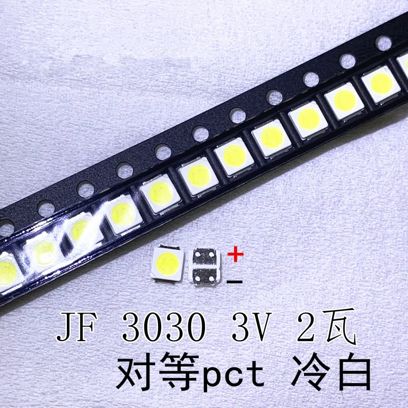 ตัวเลือกสินค้า 100 ชิ้น LED 3030 ชิปคู่ 1W-2W สีขาว สำหรับจอภาพ