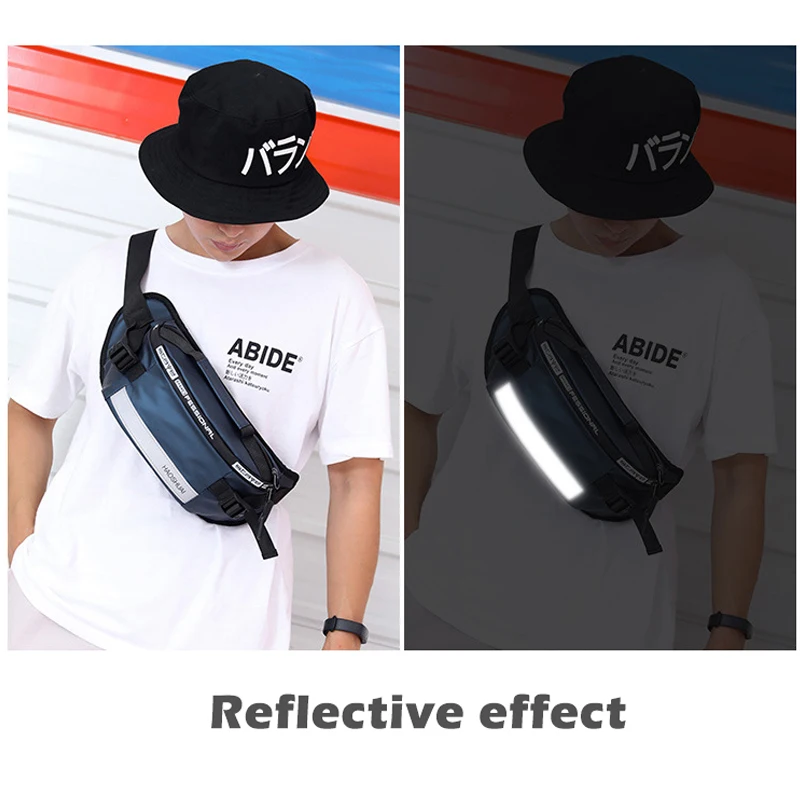 Reflective logo waist pack