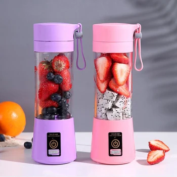 

4/6 Blade Portable USB Electric Fruit Juicer Handheld Smoothie Maker Blender Stirring Rechargeable Mini Portable Juice Cup Water