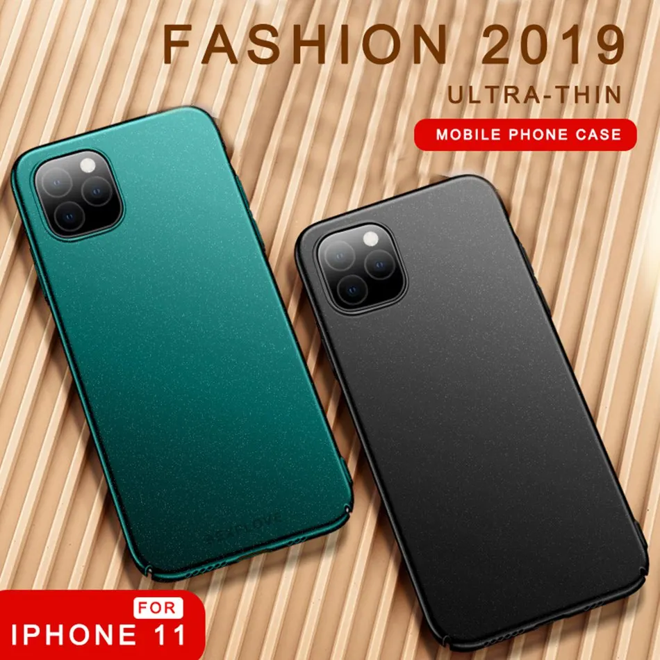 Матовый чехол для iPhone 6 7 8 Plus X XS XR MAX Ультратонкий Жесткий противоударный Apple 11 Pro Max