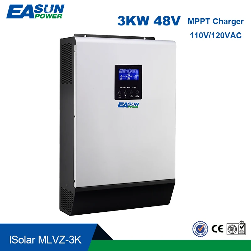 Источник питания EASUN 110V MPPT 3Kva 3000W Off Grid Inverter 48V120V80A Pure Sine Wave Solar 60A Charger Zero Transformer |