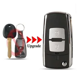 Premium Jingyuqin Folding Car Key Shell - 2 - Button Remote Key Case Fob Cover (For Hyundai)
