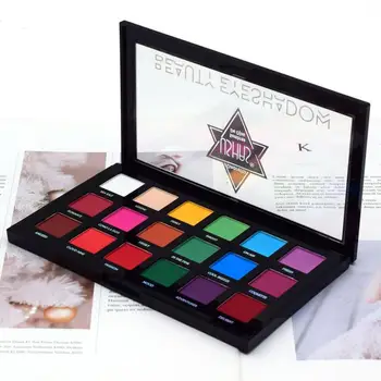 

Colorful Eye Shadow 18 Color Nude Color Matte Wine Red Blue Green New Makeup Disk Waterproof Not Blooming Eyeshadow Tray TSLM1