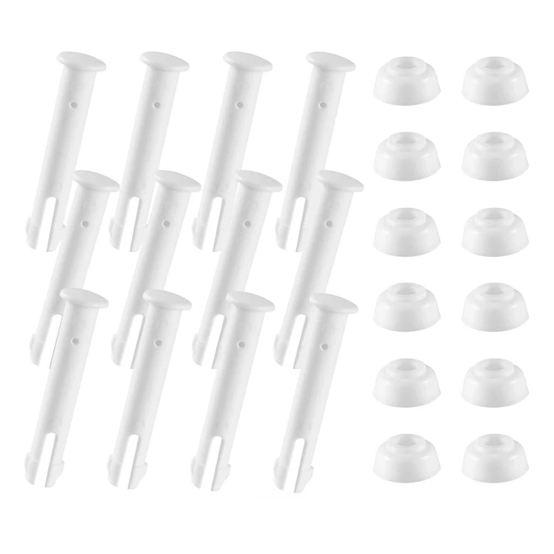 

12 PCS Plastic Pool Joint Pins & 12 PCS Rubber Seals for Intex Above Ground Round FramePool Parts 28270-28273(2.16inch)