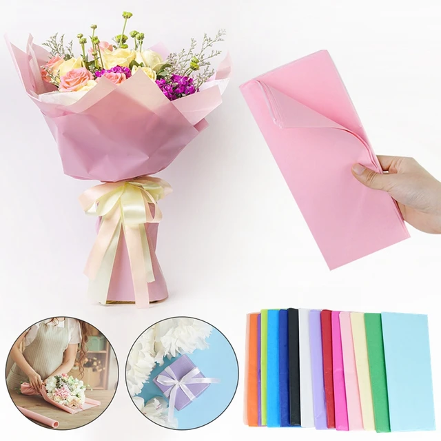 10pcs 50*60cm DIY Tissue Paper Multicolor Handmade Flower Gift Packaging  Paper Wedding Festival Party Home Gift Packing Supplies