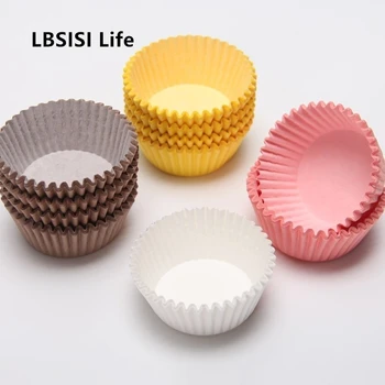 

LBSISI Life 1000pcs Cupcake Paper Bottom Liners Muffin Cases Cup Cake Topper Baking Tray Kitchen Accessories Pastry Decoration