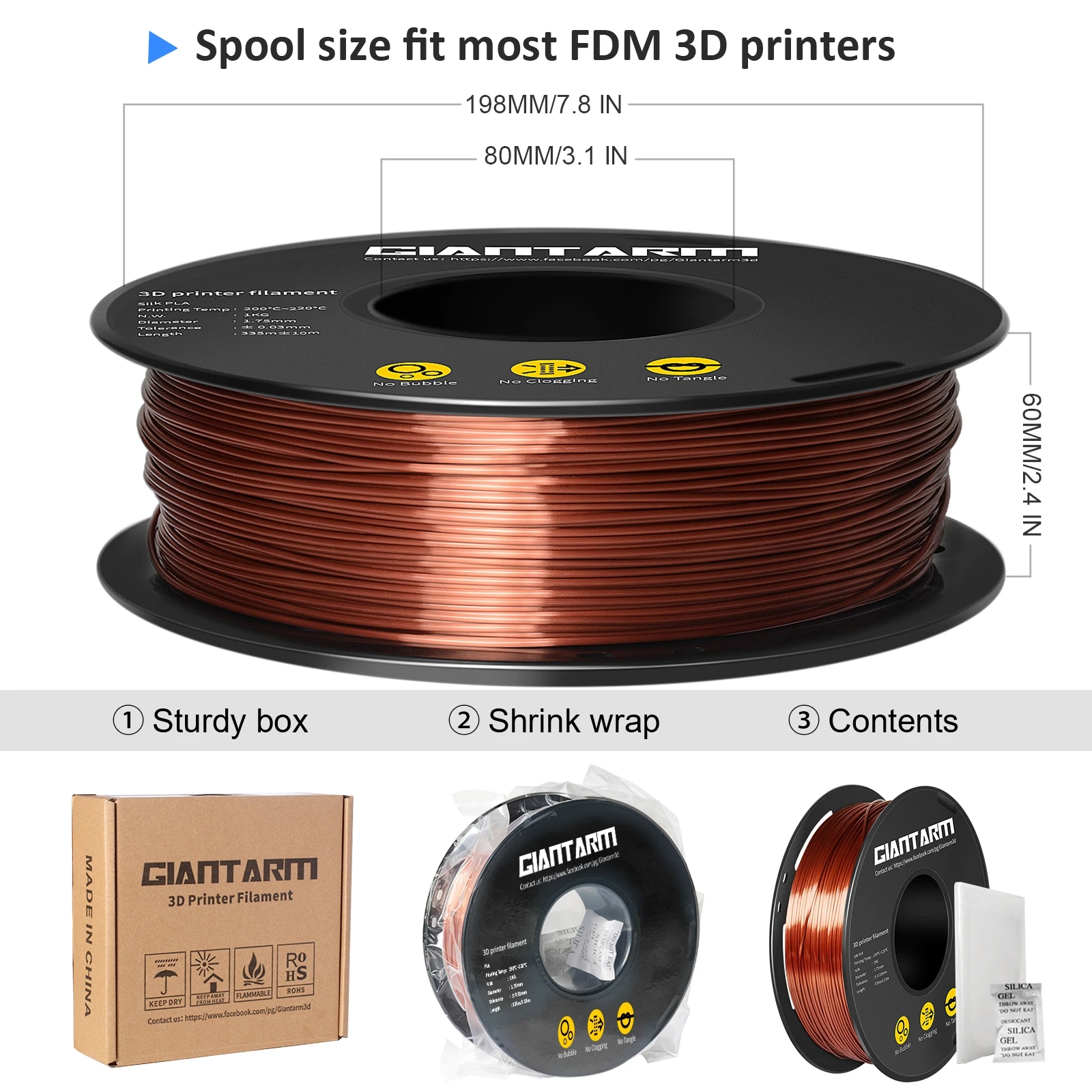 Multicolor Silk Pla Filament 1kg1.75mm Spool Wire For 3d Printer  Bubble-free Vacuum Packaging - 3d Printing Materials - AliExpress