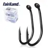 50 pcs 100pcs/Lot TFSH-K matt black Teflon coated carp hooks 2# 4# 6# 8# 10#sharp hook beak point barbed fishing hooks with box ► Photo 1/6