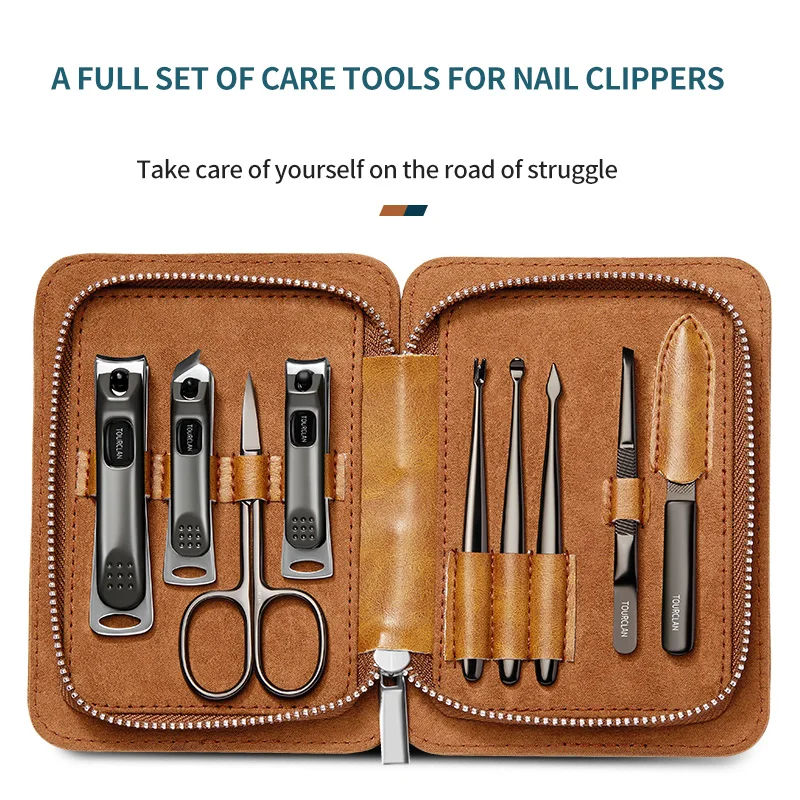 Nail Clipper Set 9 in 1 Stainless Steel Manicure Kit Professional Nail