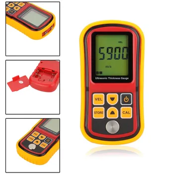 

Digital LCD display Ultrasonic Thickness Gauge Metal Testering Measuring Instruments 1.2 to 200MM Sound Velocity Meter GM100