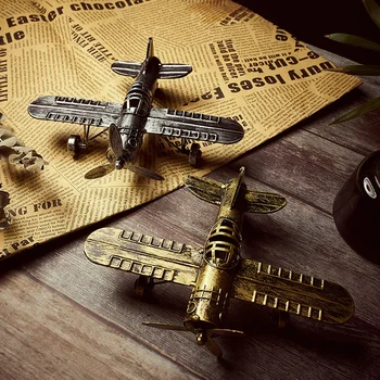 

Home Decor Room Decoration Accessories Wrought Iron Airplane Model Ornaments Antique Decorations for Home Table Setting