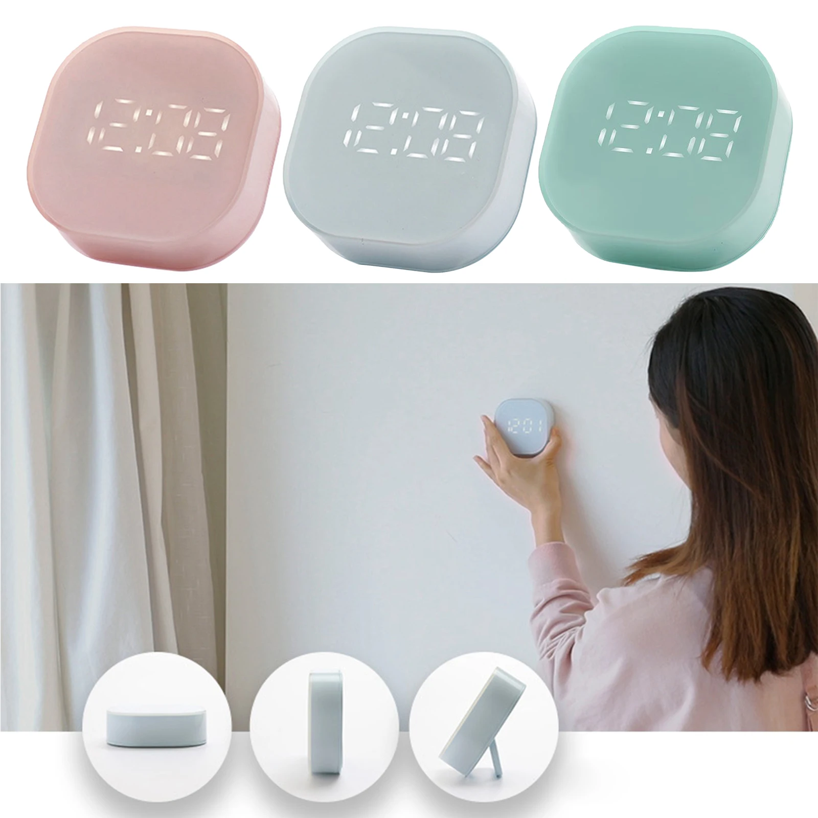 Small Cube Bedside Digital Alarm Clock Magnetic 12/24H ℃/℉ Kitchen Timer | Дом и сад