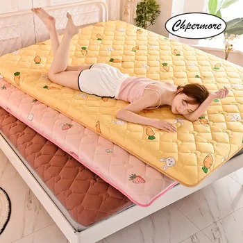 

Chpermore Cute Cartoon Thicken Mattress Foldable Children Tatami Single double Student Mattresses Cotton Cover King Queen Size