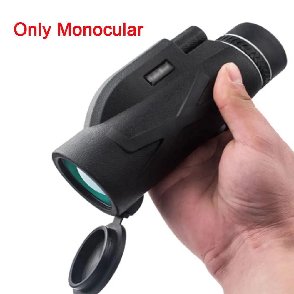 Only monocular 80x100 монокуляр ночного видения мощный телескоп с зумом Оптический монокль spyglass для охоты Зрительная труба туристическое снаряжение - Цвет: Only monocular