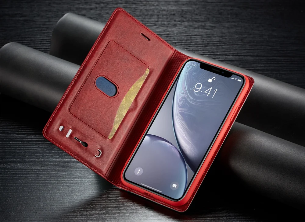 Чехол xs для iPhone 8 7 X XR Book max 6 6S Plus, Роскошный чехол из натуральной кожи с откидной крышкой, высококачественный кошелек для телефона