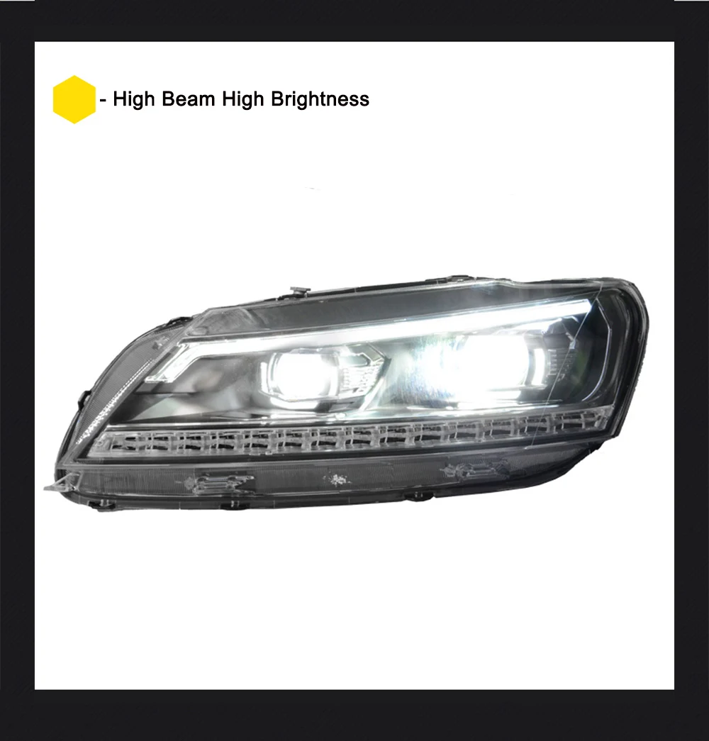 Пара для VW Passat светодиодный фары 2011- Passat HID фары биксеноновые фары противотуманные дневные ходовые огни динамический поворот