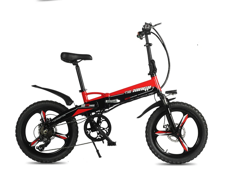 Daibot 20 Inch Electric Scooter Bike Two Wheel Electric Bicycle 48V 250W Foldable 2 Wheeled Electric Scooter Adults/Women - Цвет: Red