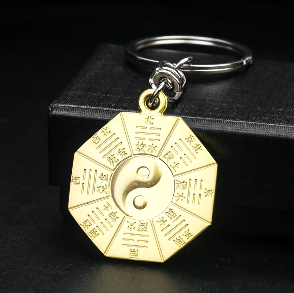 Metal Keyring Yin Yang Keychain Yin Yang Bagua Keychain Car