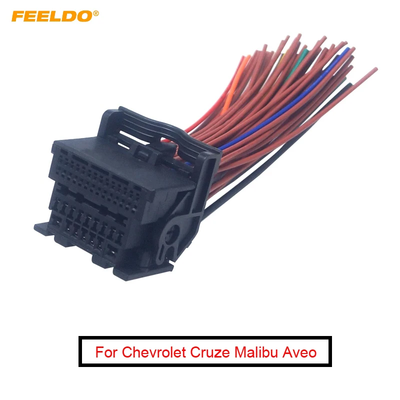 FEELDO 1 шт. автомобильный Радио Аудио 44Pin адаптер электропроводки для Chevrolet Cruze Malibu Aveo ISO CD/DVD стереоустановка кабель