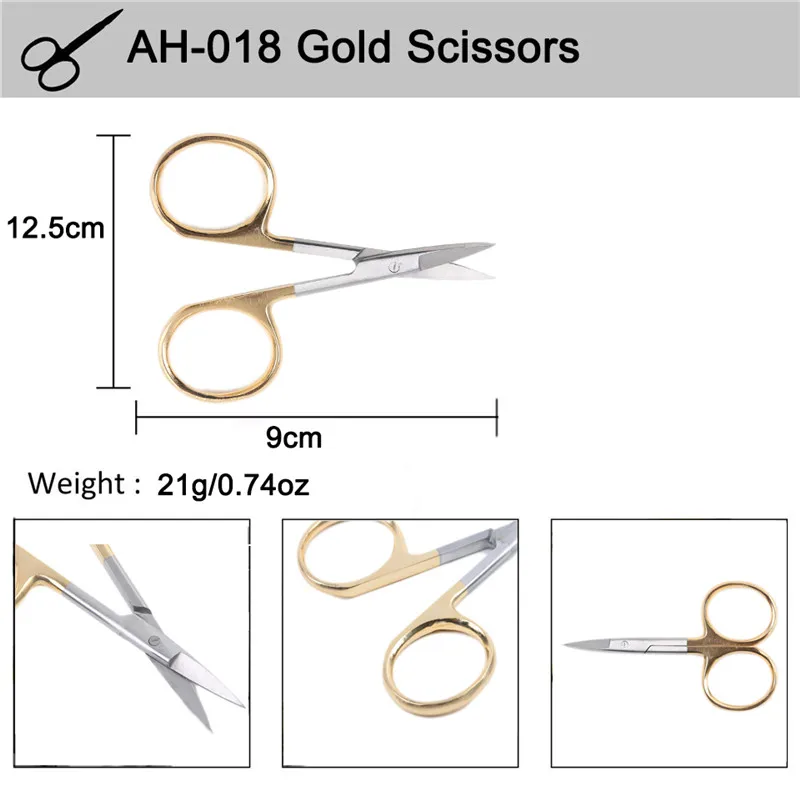 AH018 Gold Maximumcatch ножницы для ловли нахлыстом Высокое качество нержавеющая сталь острое твердосплавное лезвие рыболовные ножницы Регулируемое напряжение - Цвет: AH018 Gold
