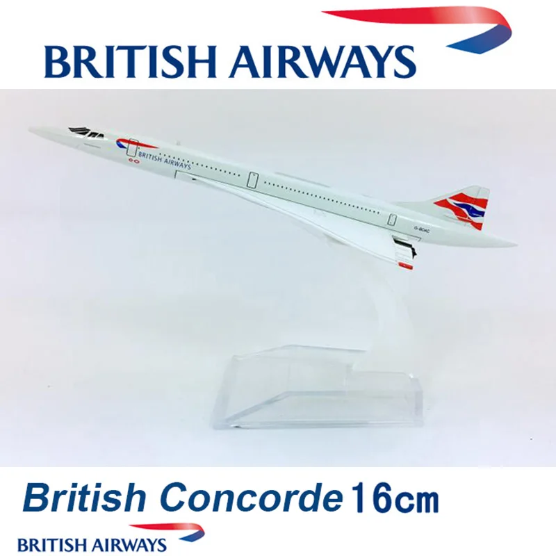 15 см 1:400 Concorde Air Франция 1976-2003 авиакомпания модель сплав коллекционная игрушка дисплей самолет Модель Коллекция Дети - Цвет: British