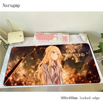 

Your Lie in April mouse pad gamer 90x40cm gaming mousepad Cartoon notbook desk mat Gorgeous padmouse games pc gamer mats gamepad