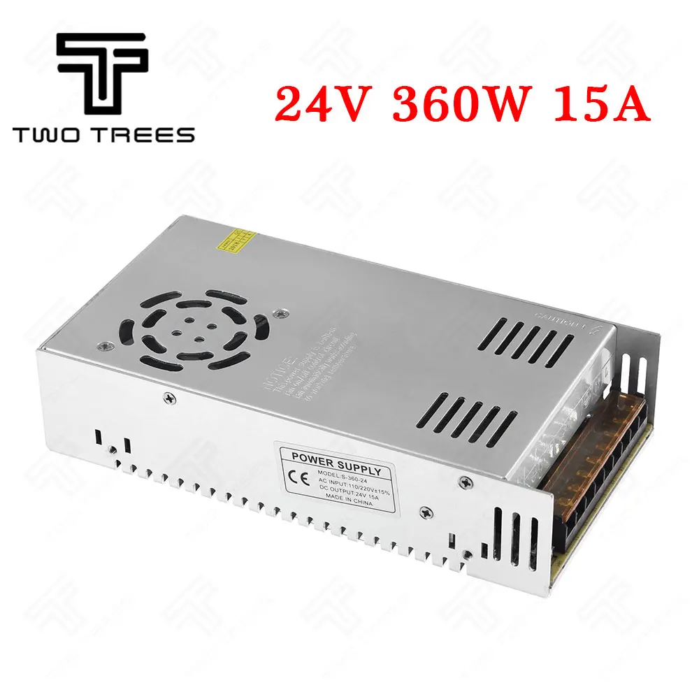 24V 15A 360W импульсный источник питания адаптер Светодиодный светильник 12v трансформатор для 3d принтера части S-360-12 12V30A