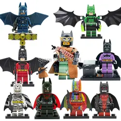 Одиночная продажа супер герой Радуга фигурка Бэтмена набор летучая мышь человек DC строительные блоки для супергероев кирпичные наборы