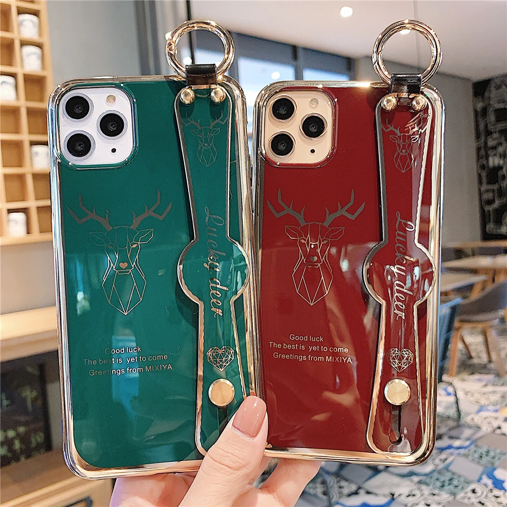 Роскошный чехол для телефона с металлическим ремешком для iPhone 11 Pro Max XR XS X 8 7 6 6s Plus, мягкий чехол с держателем для iPhone 11 Pro Max, чехол
