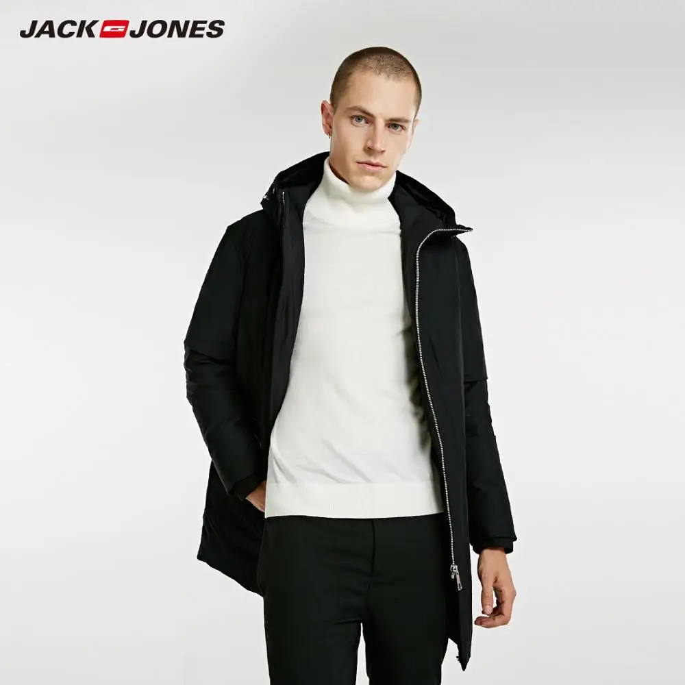 JackJones Для мужчин зимняя куртка средней длины теплая куртка-пуховик 218312524