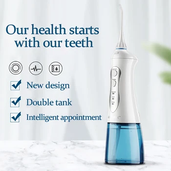 

New 3 Modes Cordless Oral Irrigator Portable Water Dental Flosser USB Rechargeable Water Jet Floss Tooth Pick 5 Jet Tips200ml