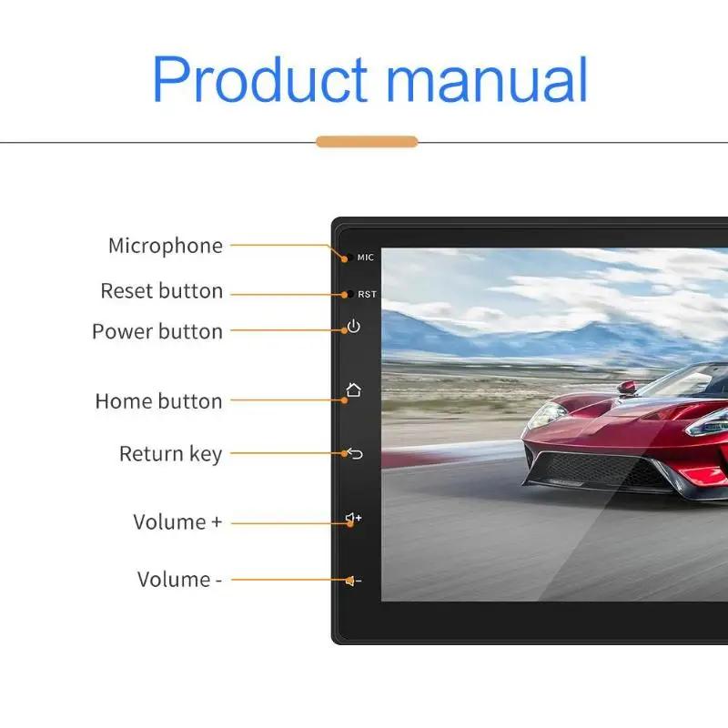 9218S 7 Inches Upgraded GPS 2 DIN Android 9.1 Car Stereo Bluetooth Radio Head Unit Reverse Rear View Function WiFi Accessories