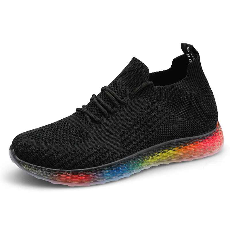 

Autumn Sports Running Shoes 2019 New Style wa zi xie Fashion skittles di Korean-style Versatile Breathable WOMEN'S Shoes