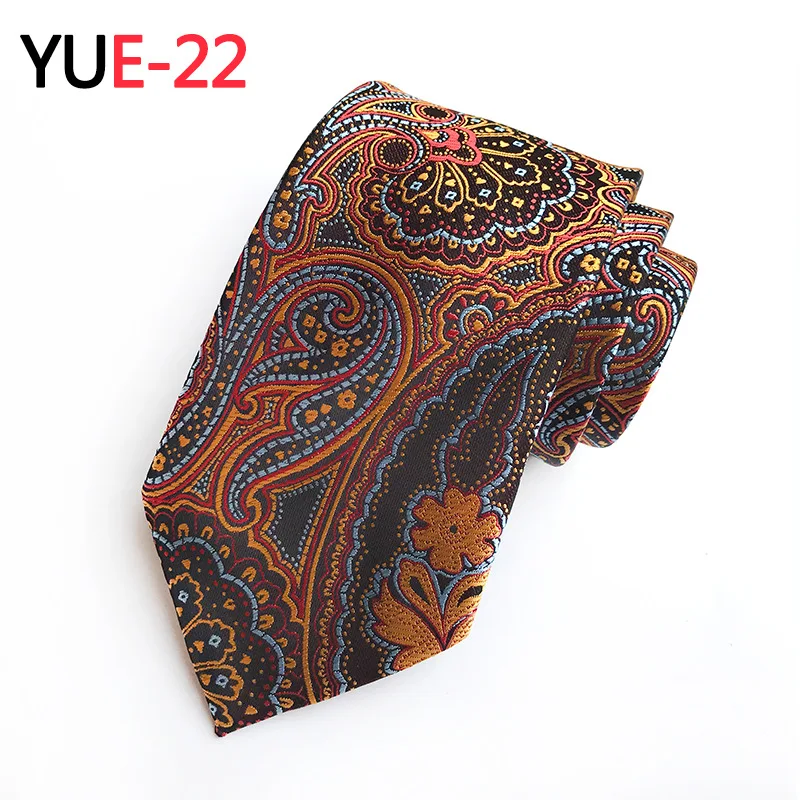 Necktie Мужской Жаккардовый клетчатый цветок Пейсли Свадебный Праздничный узкий галстук на шею из полиэстера 8 см Шелковый Цветочный деловой подарок галстук - Цвет: Necktie