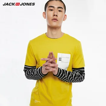

JackJones Men's Spring & Summer 100% Cotton Printed Short-sleeved T-shirt|219301530