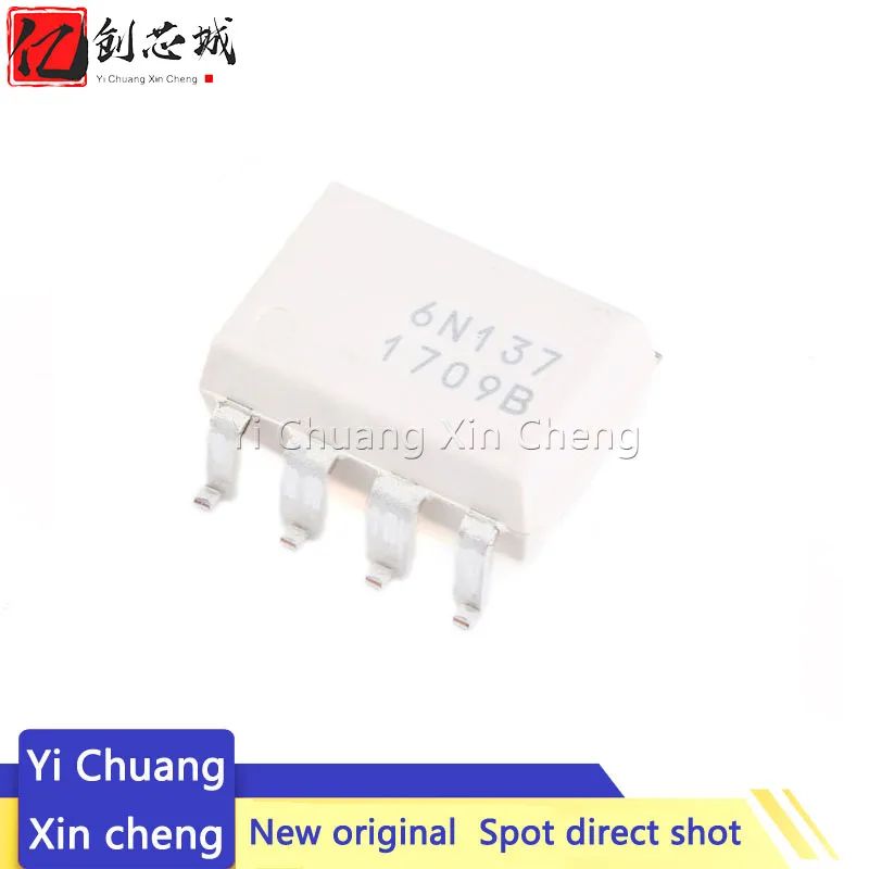 

10 шт в упаковке, новая 6N137S SOP8 6N137SD SOP 6N137 лапками углублением SOP-8 SMD в наличии