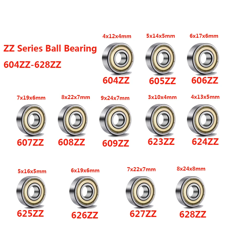 

10 Pieces 608ZZ Double Shielded Miniature High-carbon Steel Single Row 608ZZ ABEC-7 Deep Groove Ball Bearing 8*22*7 8x22x7 MM