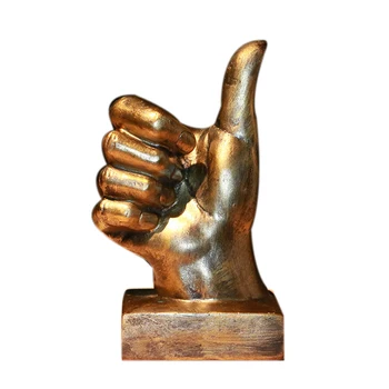 

Finger Model Positive Energy Europe Vintage Desk Resin Gesture Ornament Figurine Home Decorative Accessories Craft Miniature-15c