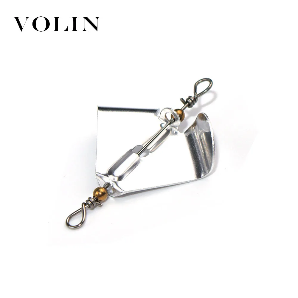 

VOLIN 4pcsRotating Propeller Spinner Bait VIB Popper Use Spoon 1.1g 2.2g Metal Hard Lure Isca Artificial Striped bass Black Fish