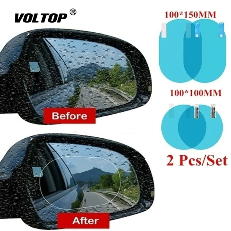 2Pcs/set Rainproof Car Accessories Car Mirror Window Clear Film
Membrane Anti Fog Anti-glare Waterproof Sticker Driving Safety